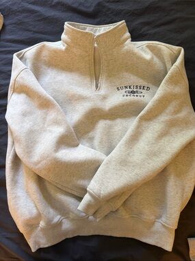 Sunkissed Coconut Heather Cream Quarter-Zip Sweatshirt